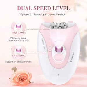 Daling DL-6032 Cordless Ladies Epilator with 2-Speed Adjustment, Painless Hair Removal